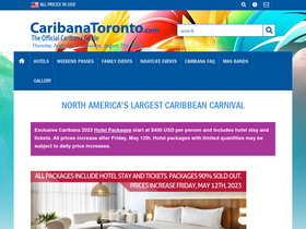 'caribanatoronto.com' screenshot