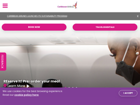 'caribbean-airlines.com' screenshot