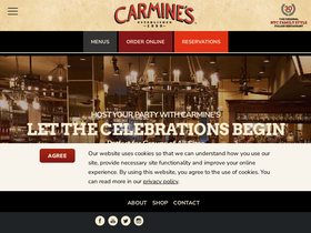 'carminesnyc.com' screenshot