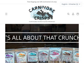 'carnivorecrisps.com' screenshot