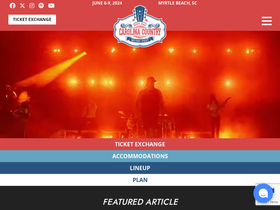 'carolinacountrymusicfest.com' screenshot