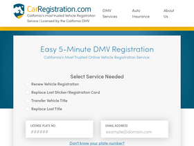 'carregistration.com' screenshot