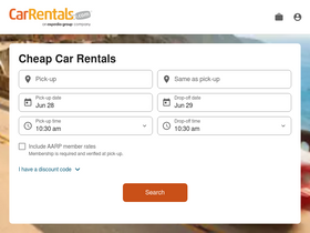 'carrentals.com' screenshot