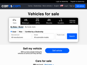 'carros.com' screenshot