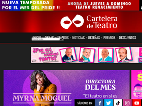 'carteleradeteatro.mx' screenshot