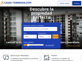 'casasyterrenos.com' screenshot