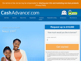 'cashadvance.com' screenshot