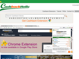 'cashbackholic.com' screenshot
