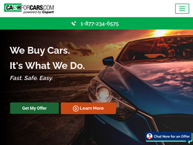 'cashforcars.com' screenshot