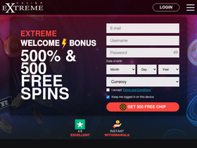 'casinoextreme.eu' screenshot