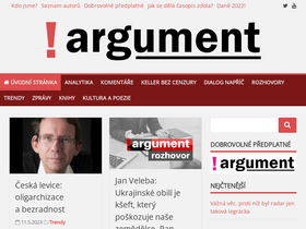 'casopisargument.cz' screenshot