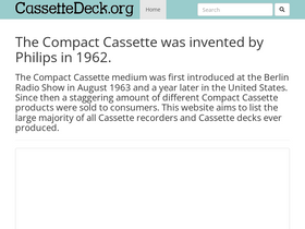 'cassettedeck.org' screenshot