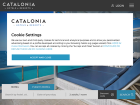 'cataloniahotels.com' screenshot