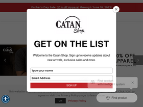 'catanshop.com' screenshot