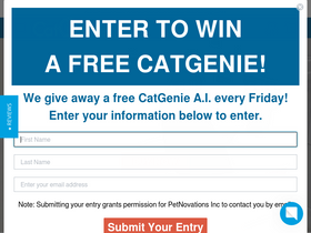 'catgenie.com' screenshot