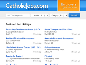 'catholicjobs.com' screenshot