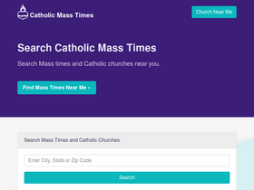 'catholicmasstime.org' screenshot
