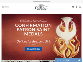 'catholicsaintmedals.com' screenshot