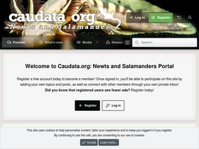 'caudata.org' screenshot