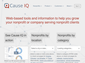 'causeiq.com' screenshot