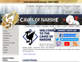 'cavesofnarshe.com' screenshot