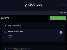 'caws.ws' screenshot