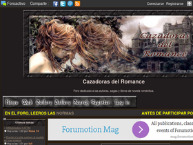 'cazadorasdelromance.net' screenshot