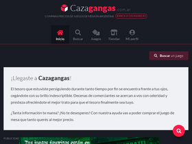 'cazagangas.com.ar' screenshot