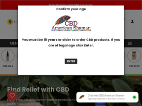 'cbdamericanshaman.com' screenshot