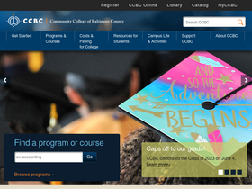 'ccbcmd.edu' screenshot