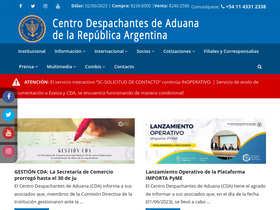 'cda.org.ar' screenshot