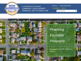 'cdfifund.gov' screenshot