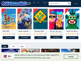 'cdgameclub.com' screenshot