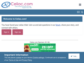 'celiac.com' screenshot
