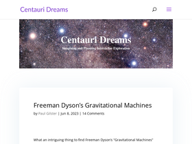 'centauri-dreams.org' screenshot