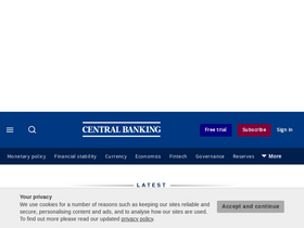 'centralbanking.com' screenshot