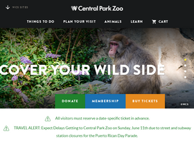 'centralparkzoo.com' screenshot
