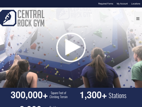 'centralrockgym.com' screenshot