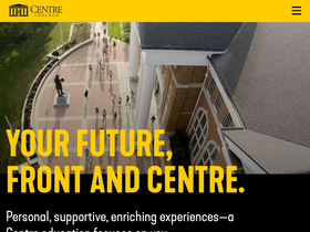 'centre.edu' screenshot