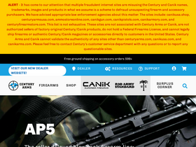 'centuryarms.com' screenshot