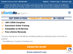 'certifyme.net' screenshot