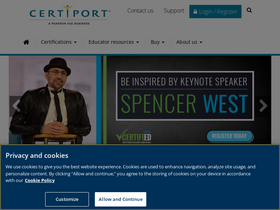 'certiport.com' screenshot