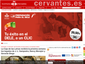 'cervantes.es' screenshot