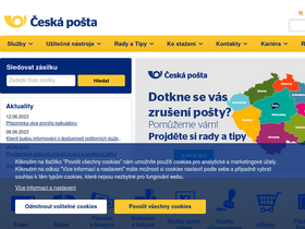 'ceskaposta.cz' screenshot