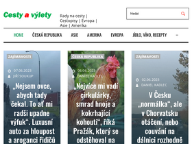 'cestyavylety.cz' screenshot