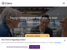 'cetera.com' screenshot