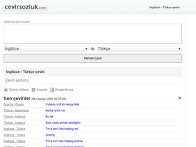 'cevirsozluk.com' screenshot