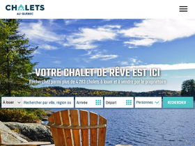 'chaletsauquebec.com' screenshot