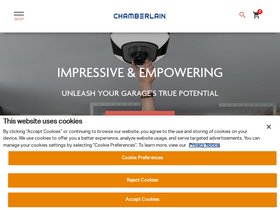 'chamberlain.com' screenshot