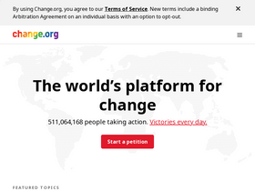 'change.org' screenshot